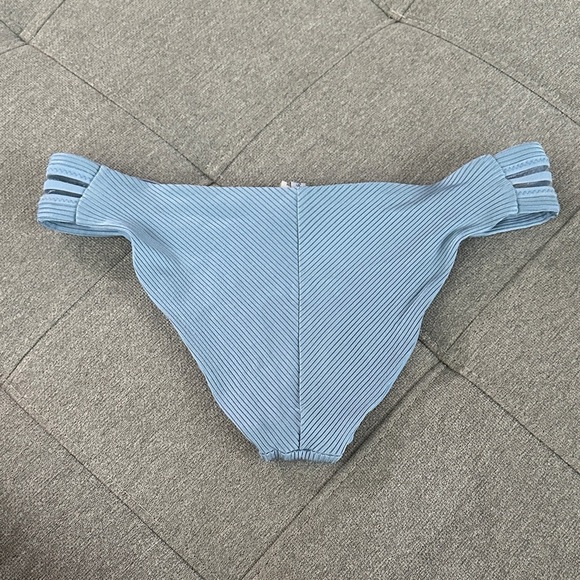 Light Blue Ribbed Bikini Bottom - Picture 5 of 5
